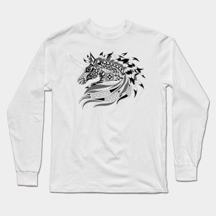 Tribal Unicorn ecopop Long Sleeve T-Shirt